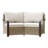 Patio Loveseat With Left And Right Armrests-1629266254