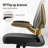 Black Ergonomic Mesh Office Chair with Adjustable Lumbar Support & Flip-Up Arms