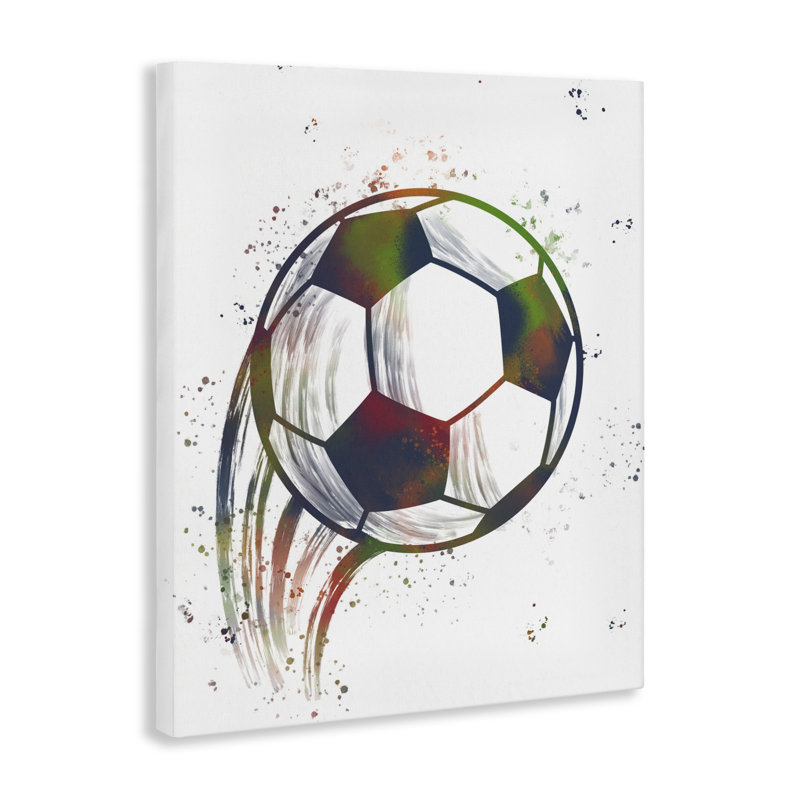 Toile de ballon de soccer Splatter, conception de Marcus Prime, H 20 po x l 16 po