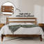 Lit en bois massif Goggin avec tête de lit en peluche amovible-1146208852-1146960168