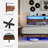 Bed Frame With Led Lights, Industrial Platform Bed With Charging Station-666748680