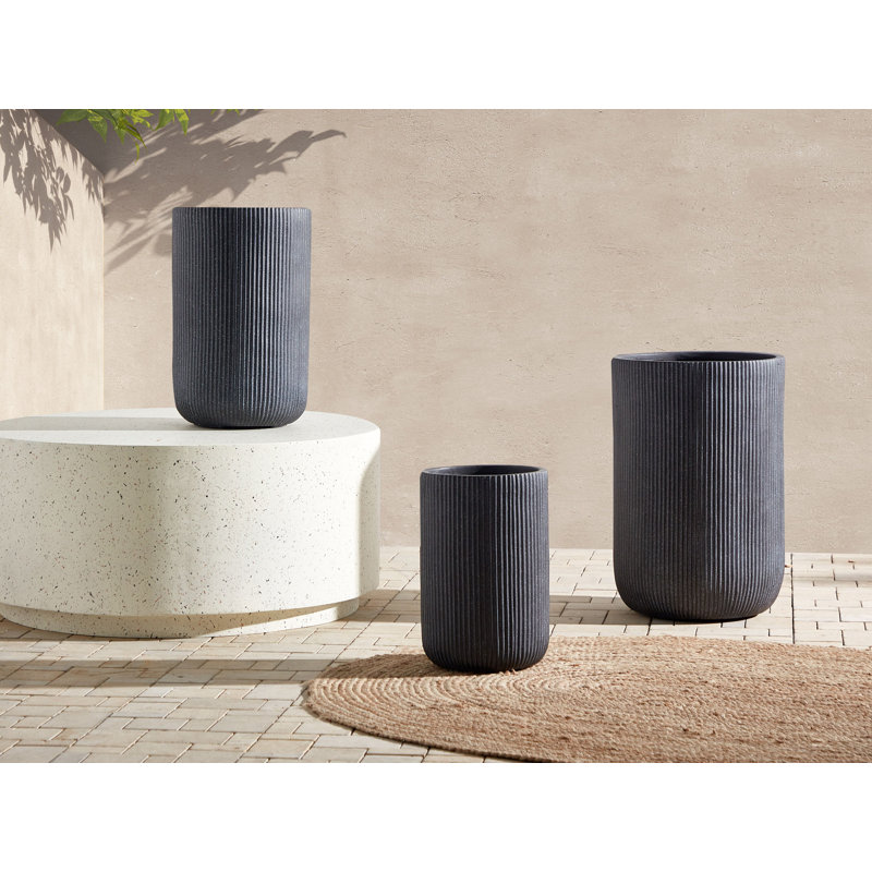 Dancourt Pot Planter, Black, 56cm H x 37cm W x 37cm D