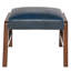 37cm Wide Faux Leather Solid Colour Footstool Ottoman-105527975
