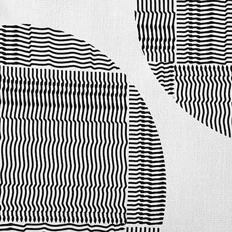Geometric Outdoor Reversible Throw Pillow, Raven Black