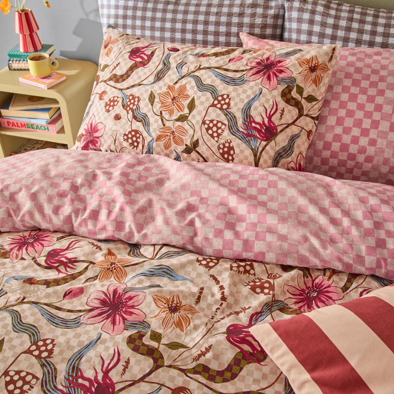 Juno Cotton Blend Duvet Cover Set, King Duvet Cover + 2 Standard Pillowcases