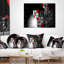 Coussin Fractal 3D Red White Cubes - Abstract