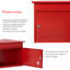 Mersey Wall Mounted Galvanised Steel Lockable Weatherproof Post Box - 39x35x20cm-64111963