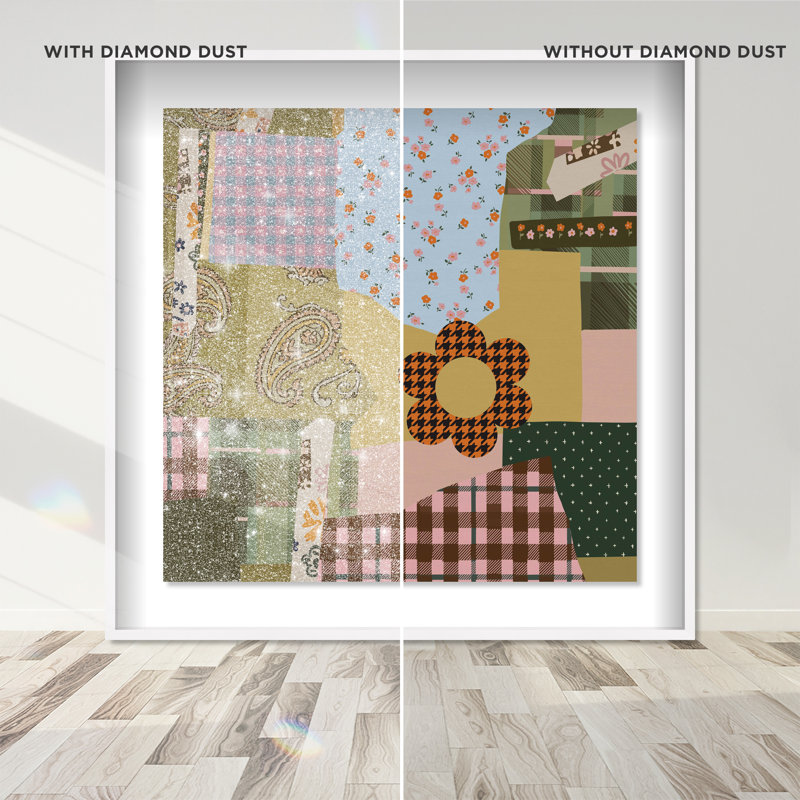 Retro Scarf Print by Oliver Gal, 41.5"H x 41.5"W, White Shadowbox