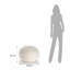 50cm Wide Round Solid Colour Pouffe Ottoman