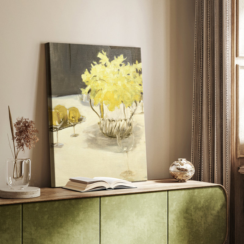Imprimé floral rétro CCXLIX - galerie Cavas sur mesure, H 18 po x l 12 po