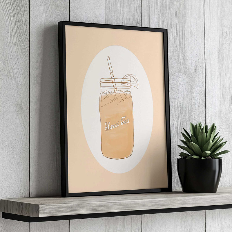 «Atlanta Sweet Tea» par Deny Designs, reproduction d'art, 16 x 12, Doré, Impression encadrée