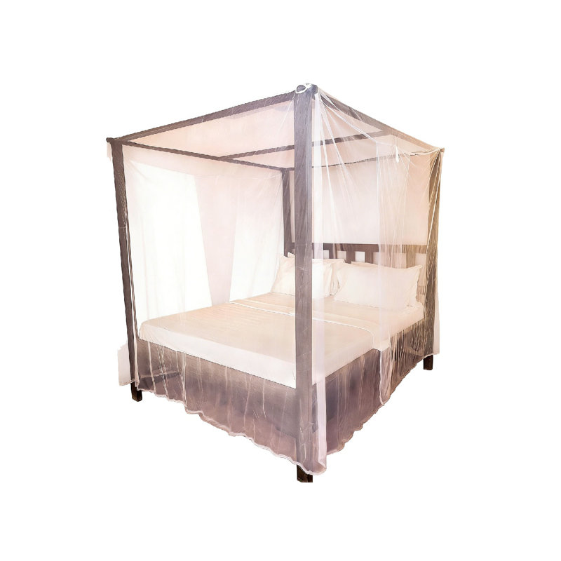 Mosquito Net for Single to King-Sized Beds 2 Side Openings 6 Hanging Loops
