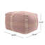 Pouf fabriqué à la main résistant à l'eau, multicolore orange et rouge