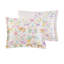 Édredon réversible en coton à motif floral double / grand pour lit double / grand avec coussin rond