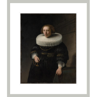 Portrait d'une femme probablement membre de la famille Van Beresteyn par Rembrandt van Rijn - Estampe numérique encadrée