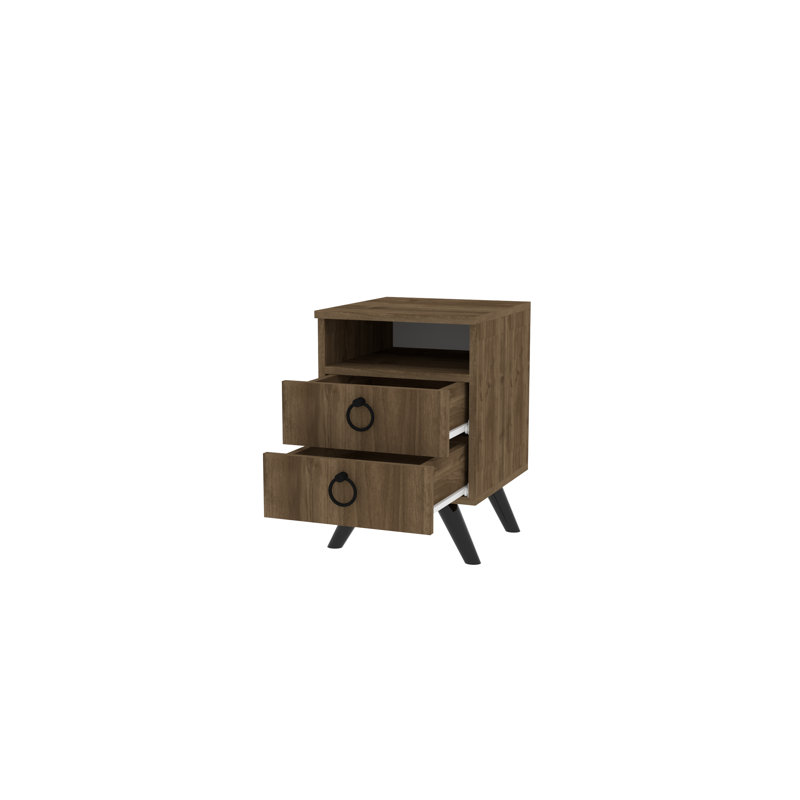 Aleshanee 40cm W Manufactured Wood Bedside Table