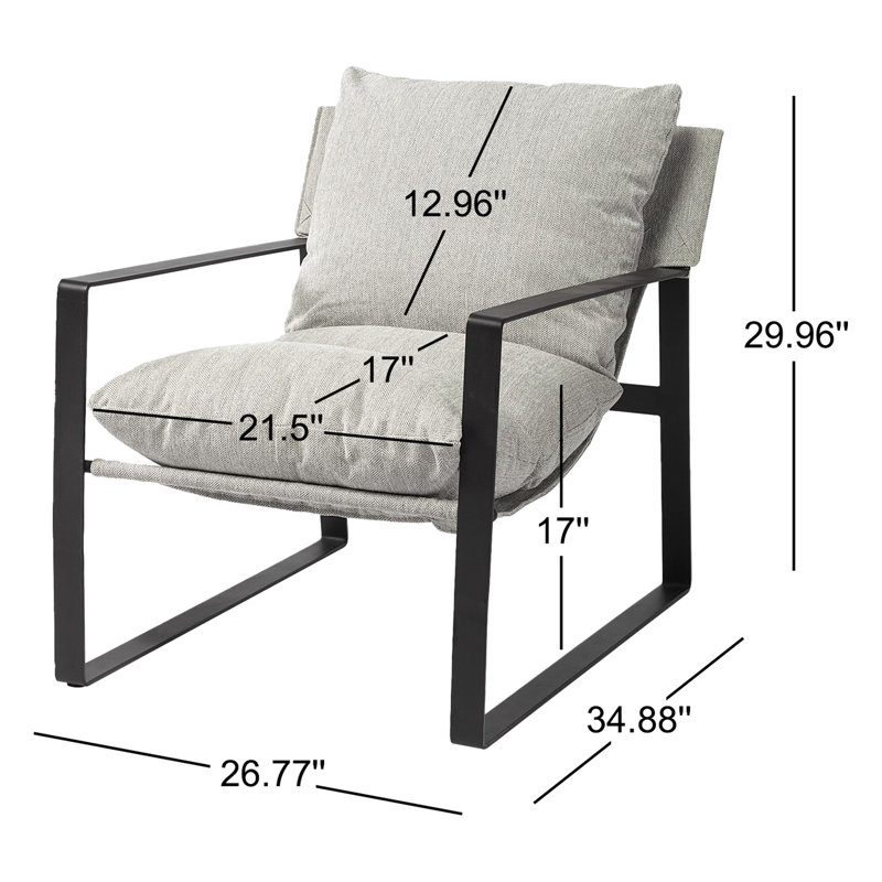 Upholstered Armchair, Cream
