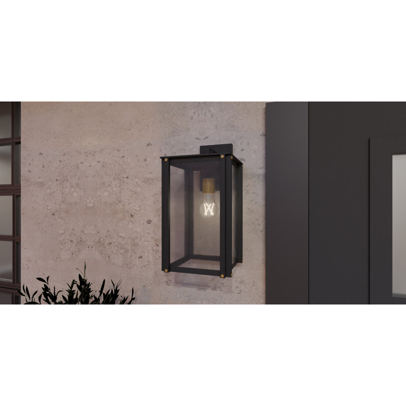 Tysaiah 1-Light Matte Black Outdoor Wall Lantern