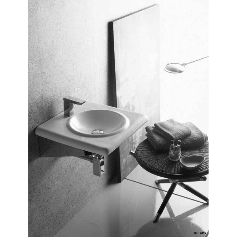 Lavabo de salle de bain à bateau circulaire en céramique luna