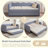 Gingham Upholstered Convertible Daybed Sofa Bed with Pull-Out Trundle, Wave Backrest, Storage Pockets-130097224-130097227
