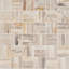 Carreau de mosaïque en bois pétrifié brun de 12 po x 12 po Dixiewood Basketweave (0,96 pi2 chacun)