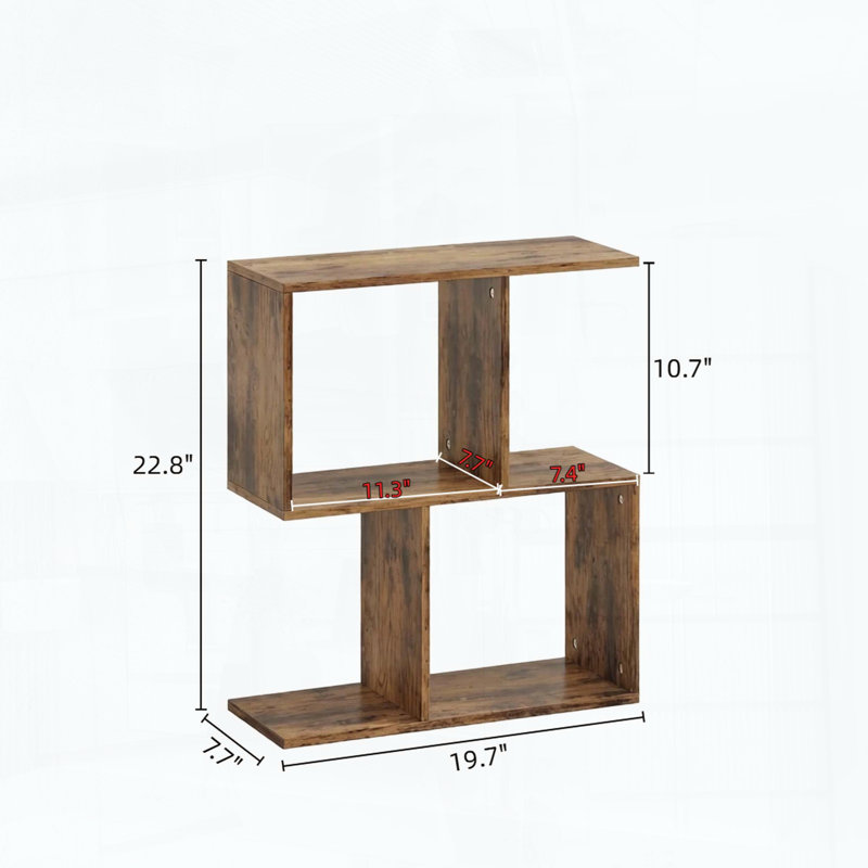 Table d'appoint moderne à 3 niveaux en forme de S