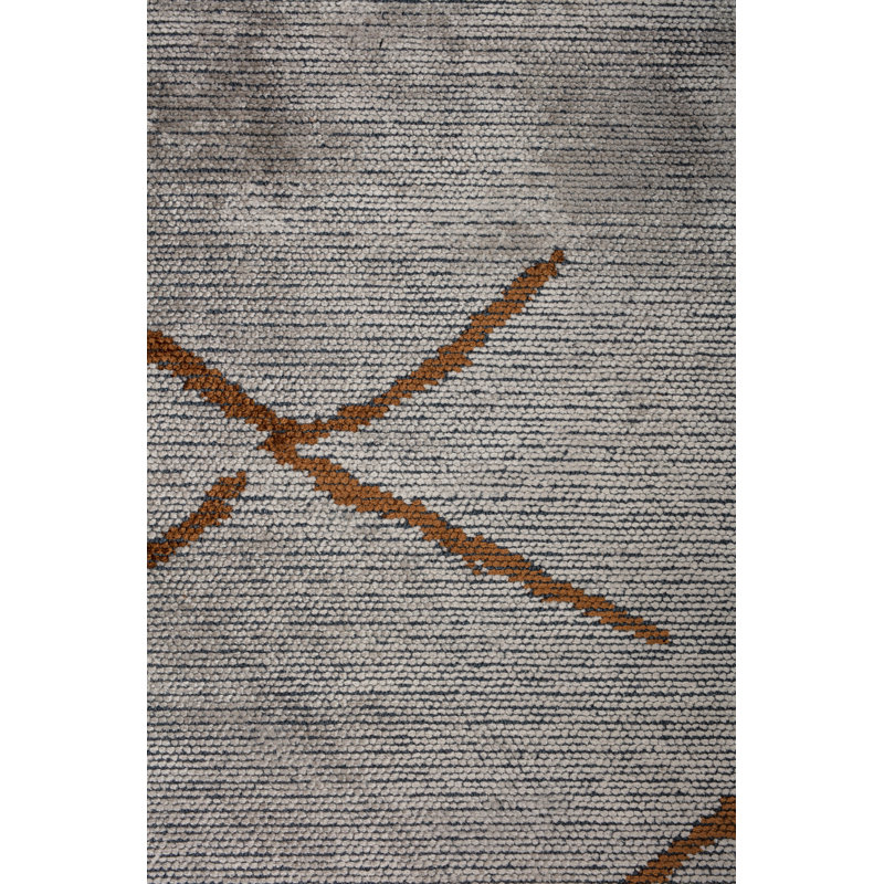 Brown Beige Abstract Luxury Area Rug, Rectangle 7'10" x 11'2"