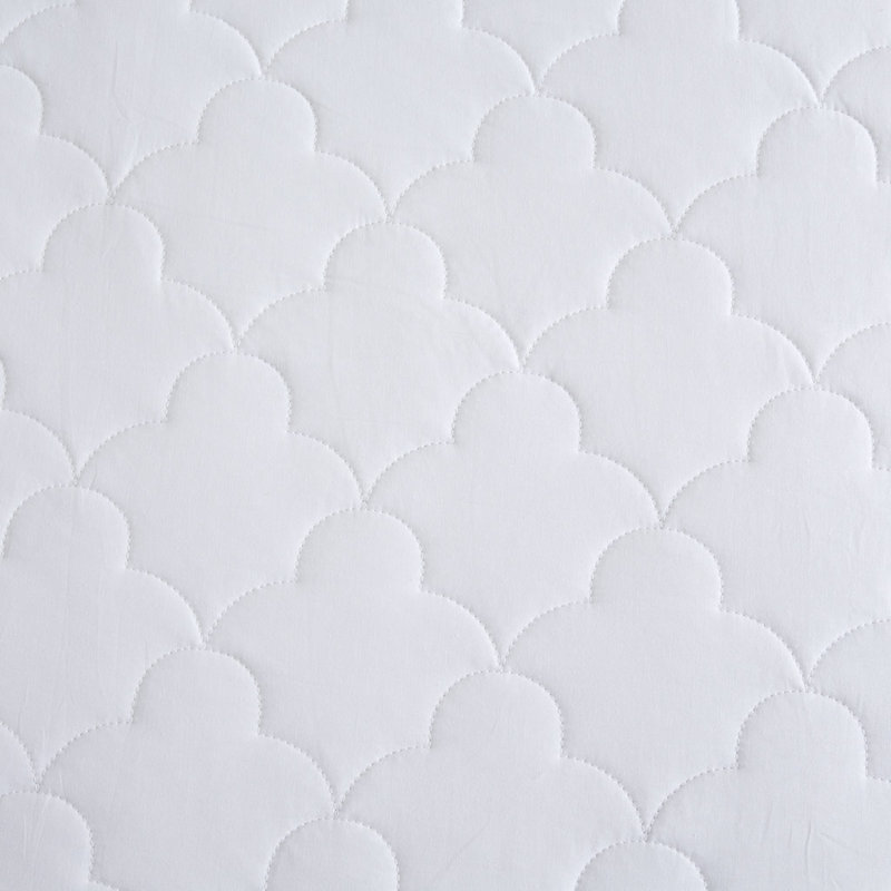 Protège-matelas en coton percale matelassé Alwyn Home Sais, Simple