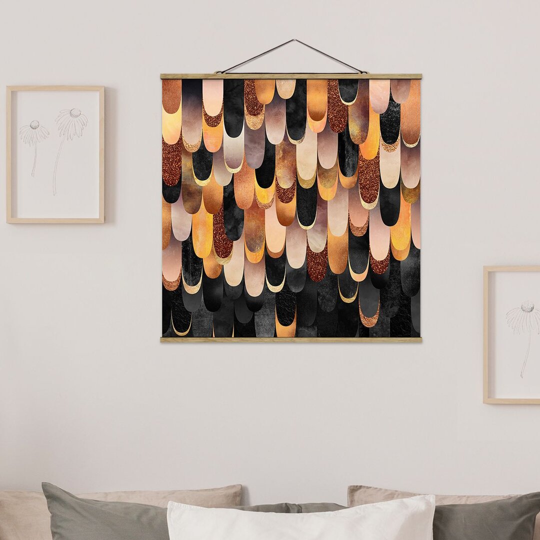 Wandbild Feathers Bronze Black von Elisabeth Fredriksson