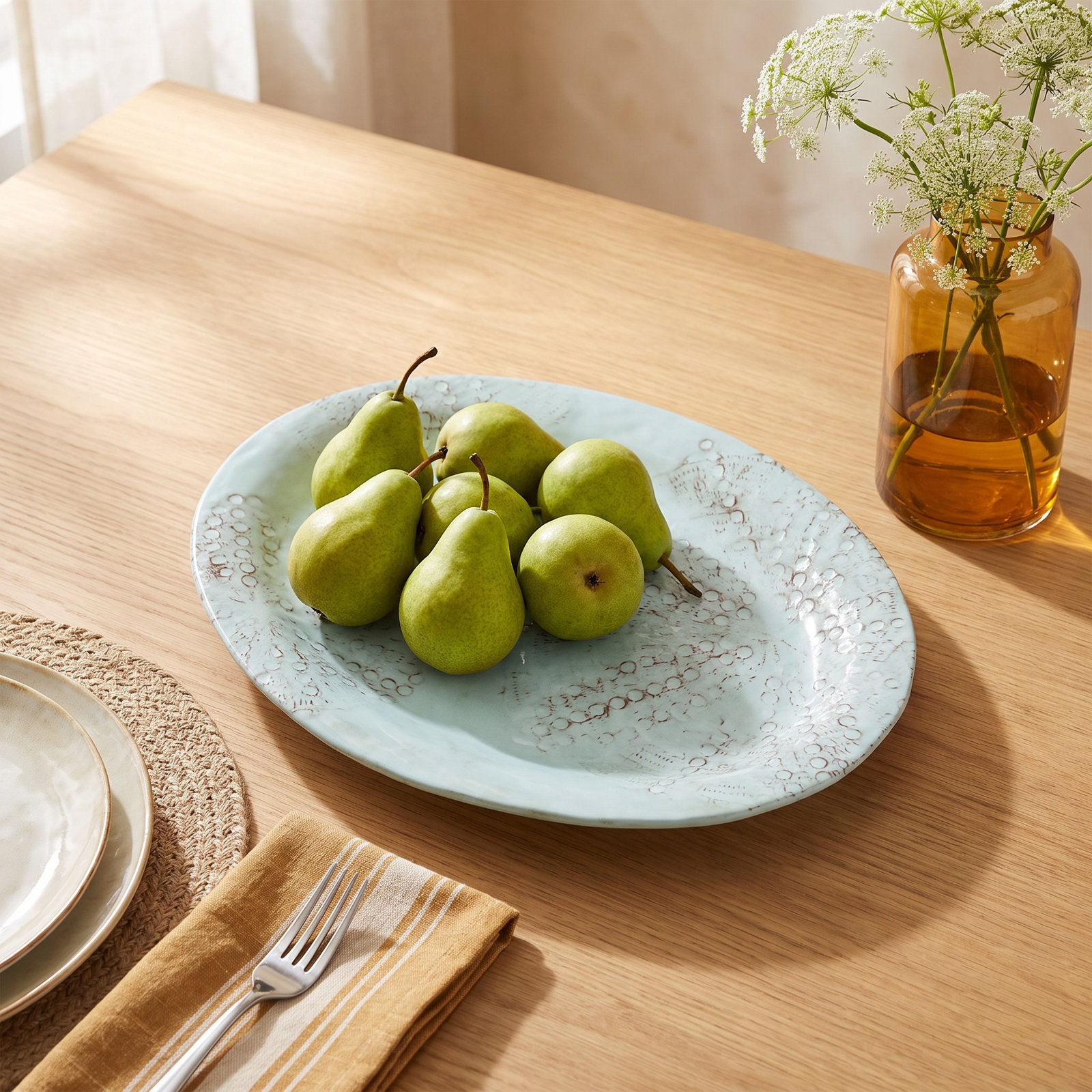 Sanibel Platter, Mint Green