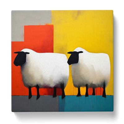 Sheep Suprematism No.1 - Wrapped Canvas