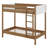Twin Over Twin Upholstered Bunk Bed Frame With Ladder, Safety Guardrails