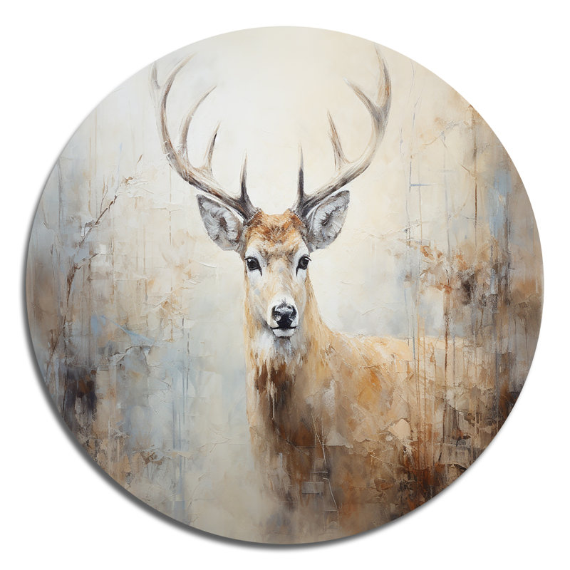 Art mural rond en métal Minimalisme, H 29 po x l 29 po