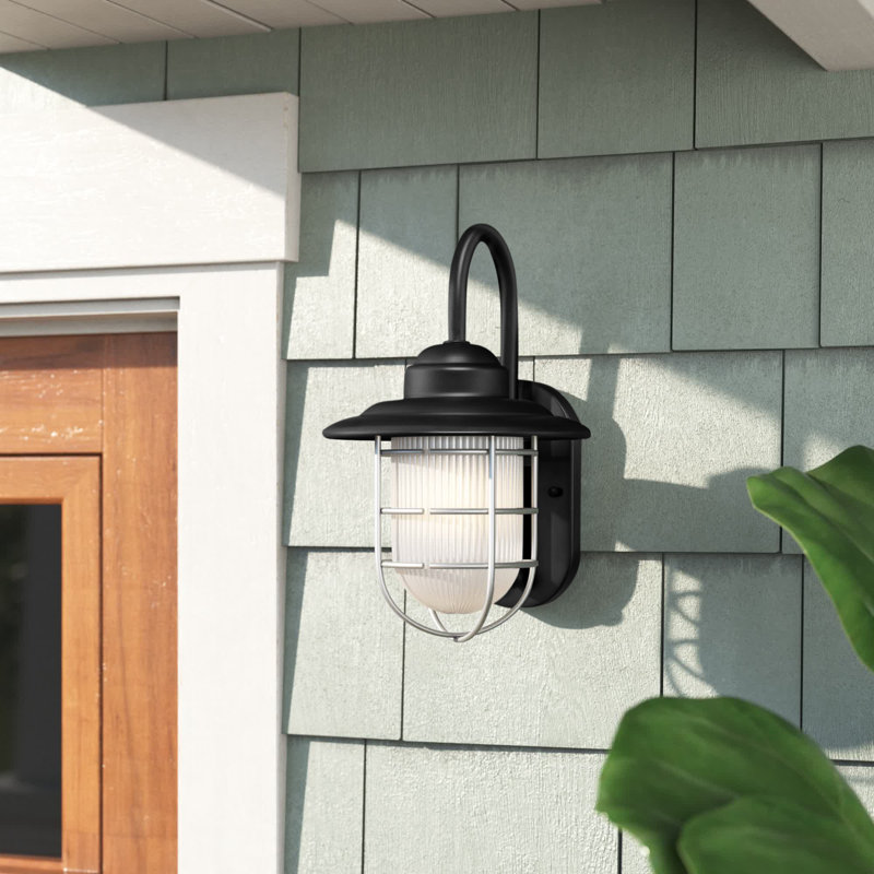 Fitzhugh Steel Wall Light, Satin Black