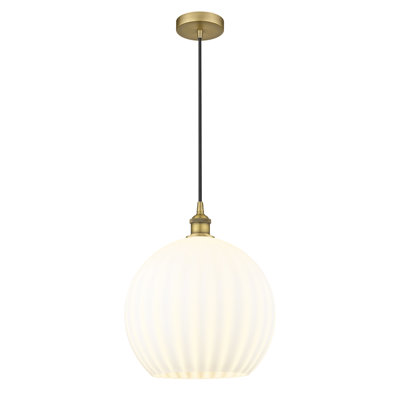 Mini-luminaire suspendu vénitien blanc 1 lumière Edison - 616-G1217