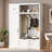 3-in-1 Hall Tree With Top Storage Cabinet, Open Storage, 3 Adjustable Side Shelves, 4 Heavy-duty Hooks, 2 Spacious Drawers And Seat Bench-703264684