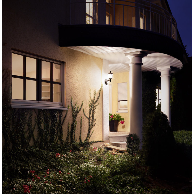 Classic Outdoor Wall Latern L 15 S with Motion Sensor E27, Black