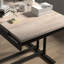 Table de salle à manger convertible multifonctionnelle en bois d'acajou massif rétro blanc