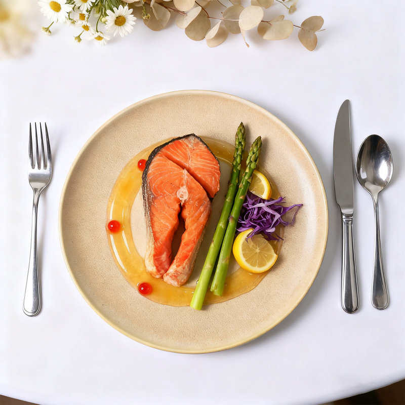  Misty Sprout 12 Piece Stoneware Dinnerware Sets，service For 4, Orange