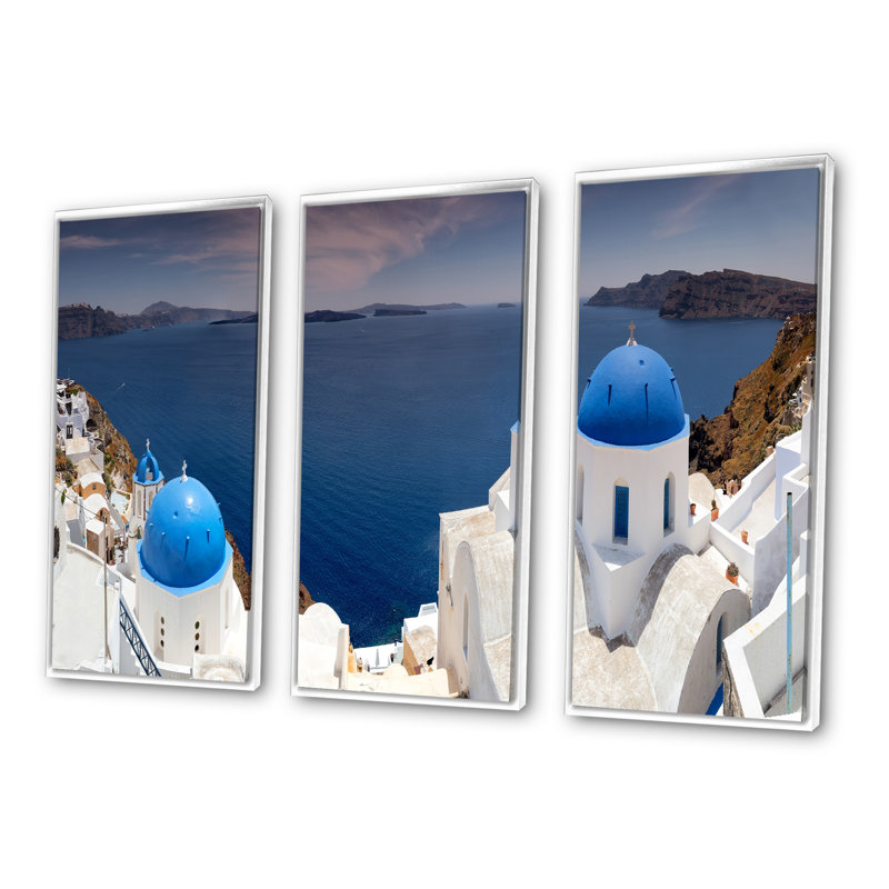 - Photographie de cadre flottant 3 pièces sur toile, H 32 po x l 48 po x P 1 po, Cadre blanc