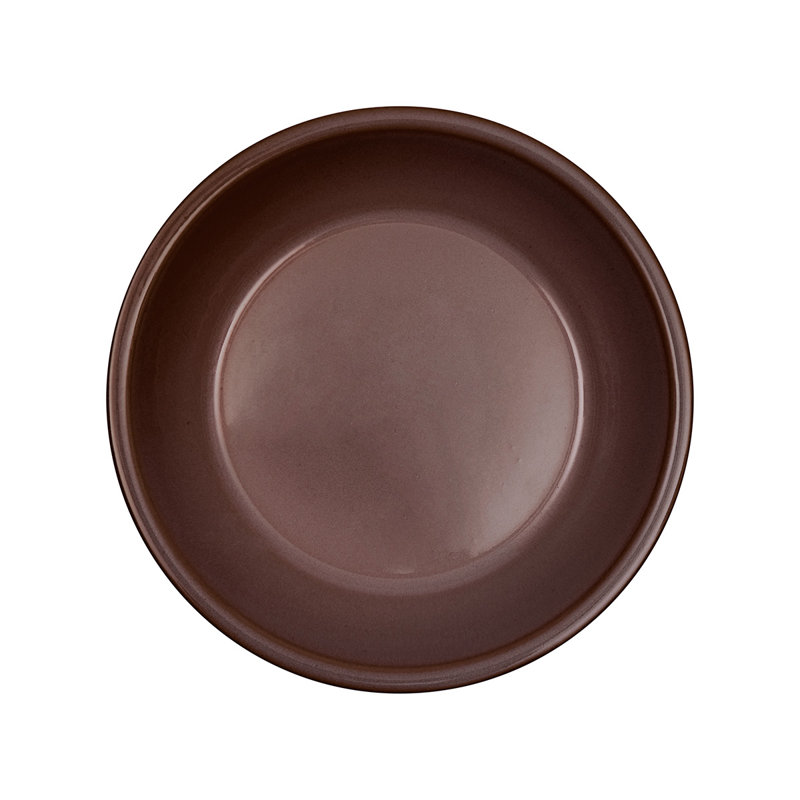 Yuka Handmade Earthenware Appetizer Plate, Brown