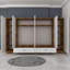Nebras 6 Door Solid + Manufactured Wood Wardrobe
