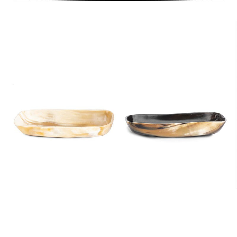 Ankole-Watusi Cow Horn Rectangular Small Bowl