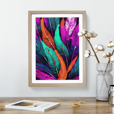 Splashed Feathers No.2 Abstract - Wall Art