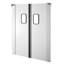 Porte de circulation commerciale en aluminium simple avec fenêtre-111077319-111077322