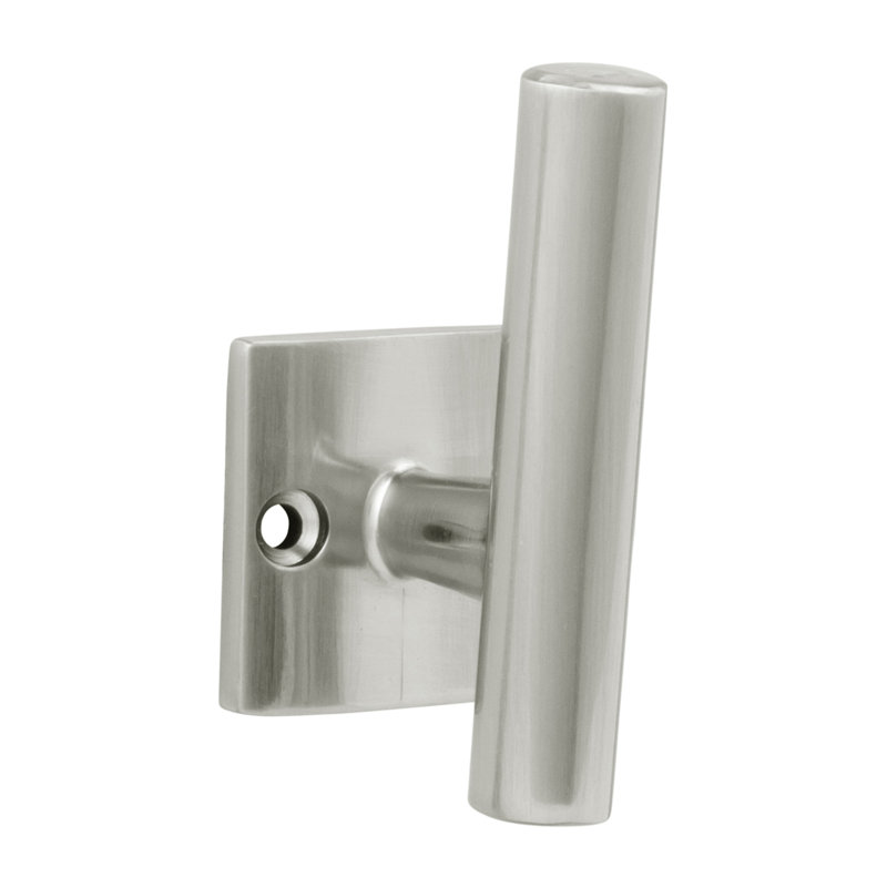 Crochet de collection de poignées de bar - Nickel satiné 2-7 / 16 "x 1-1 / 4" - Crochet minimaliste et contemporain pour vestibules, manteaux et sacs