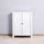 Armoire de rangement pour salle de bain avec tablette réglable à double porte, blanc