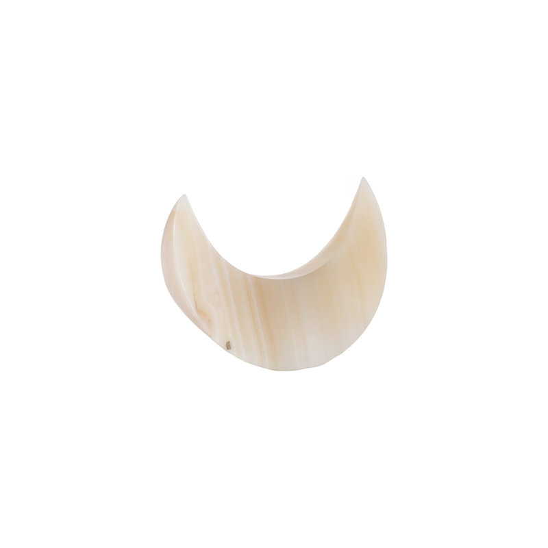 Onyx Moon Sculpture, Small, Off White, Assorted, 7" H x 8" W x 4" D