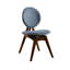 Chaise d'appoint revêtue de lin King Louis-686929031