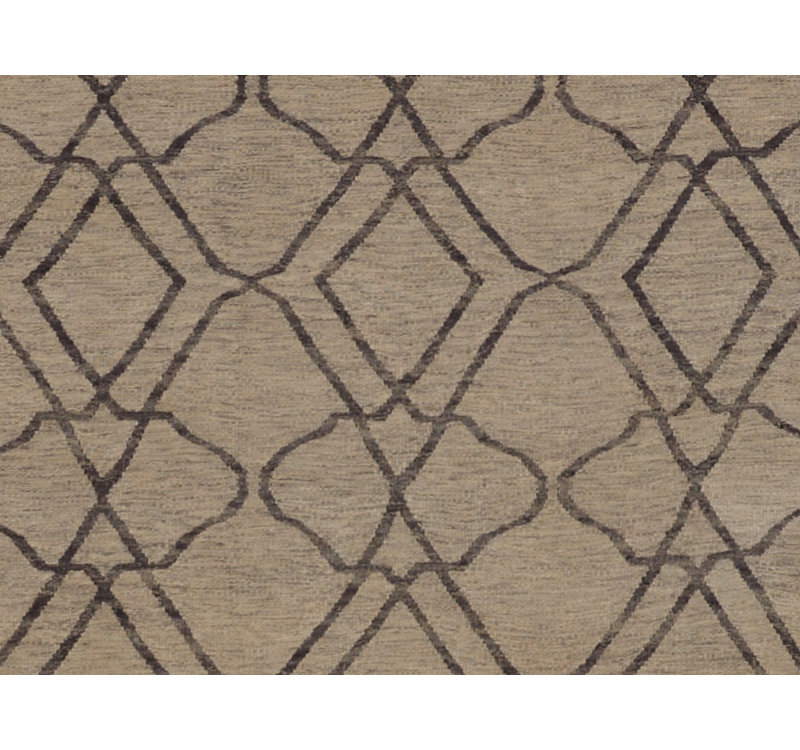 Geometric Area Rug in Brown